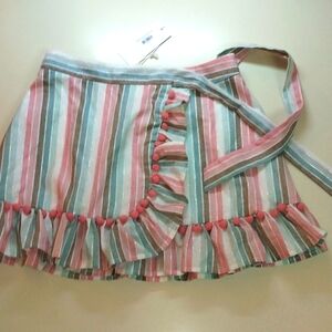 Skirt xs striped pompom spring style